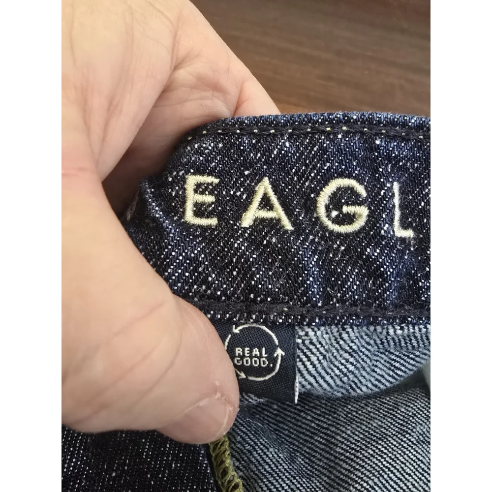 American Eagle Original Straight Dark Wash Denim Jeans. Mens Size 38/32
